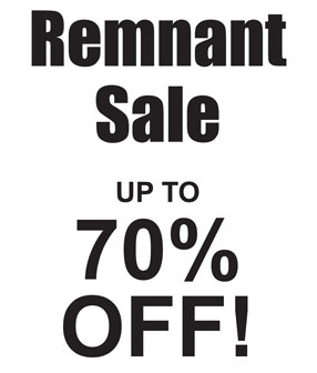 Spring 2013 Remnant Sale